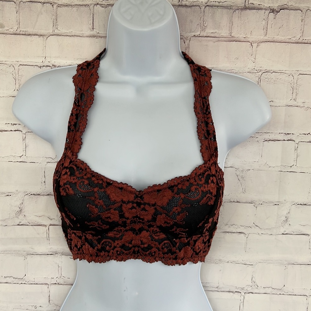 Intimately Free people wild roses racerback lace bra size XS